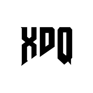 XDQ letter logo design for technology company. XDQ logo design black and white color combination. XDQ logo, XDQ vector, XDQ design, XDQ icon, XDQ alphabet. XDQ typography logo design.