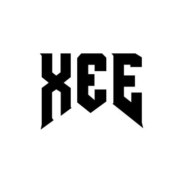 XEE letter logo design for technology company. XEE logo design black and white color combination. XEE logo, XEE vector, XEE design, XEE icon, XEE alphabet. XEE typography logo design.