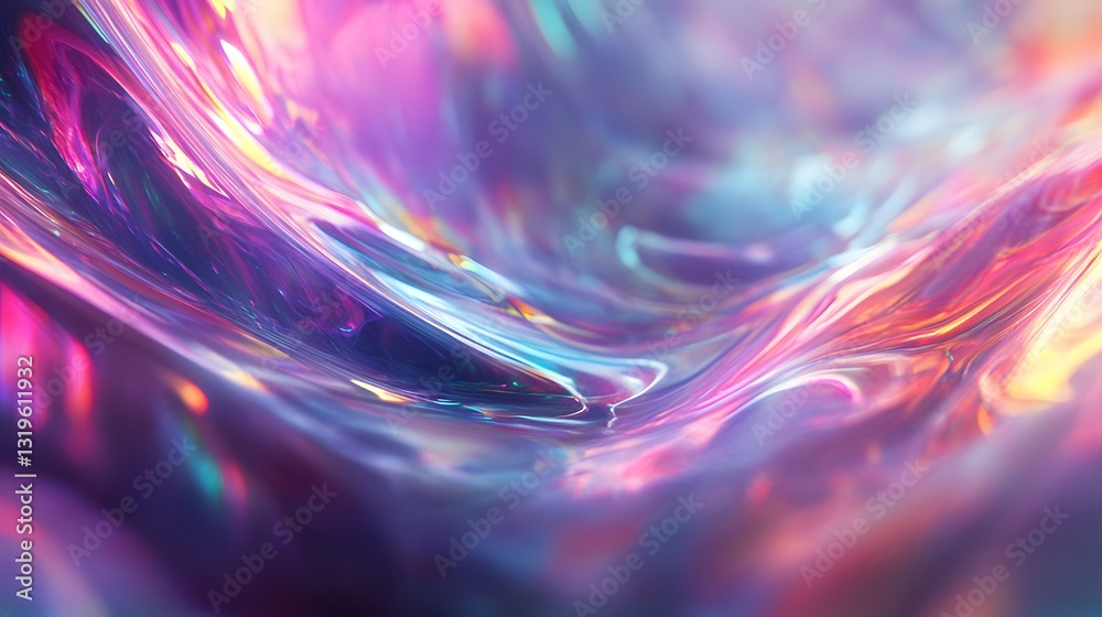 Poster abstract fluid art with flowing color gradients, creating depth and motion in a dynamic composition.