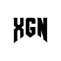 XGN letter logo design for technology company. XGN logo design black and white color combination. XGN logo, XGN vector, XGN design, XGN icon, XGN alphabet. XGN typography logo design.