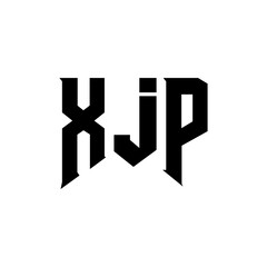 XJP letter logo design for technology company. XJP logo design black and white color combination. XJP logo, XJP vector, XJP design, XJP icon, XJP alphabet. XJP typography logo design.