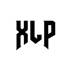 XLP letter logo design for technology company. XLP logo design black and white color combination. XLP logo, XLP vector, XLP design, XLP icon, XLP alphabet. XLP typography logo design.