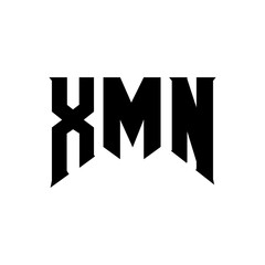 XMN letter logo design for technology company. XMN logo design black and white color combination. XMN logo, XMN vector, XMN design, XMN icon, XMN alphabet. XMN typography logo design.