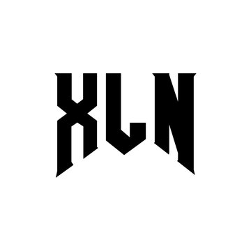 XLN letter logo design for technology company. XLN logo design black and white color combination. XLN logo, XLN vector, XLN design, XLN icon, XLN alphabet. XLN typography logo design.