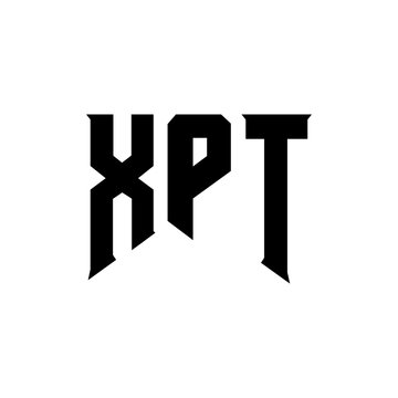 XPT letter logo design for technology company. XPT logo design black and white color combination. XPT logo, XPT vector, XPT design, XPT icon, XPT alphabet. XPT typography logo design.