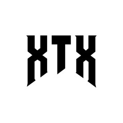 XTX letter logo design for technology company. XTX logo design black and white color combination. XTX logo, XTX vector, XTX design, XTX icon, XTX alphabet. XTX typography logo design.