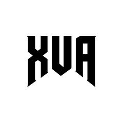 XUA letter logo design for technology company. XUA logo design black and white color combination. XUA logo, XUA vector, XUA design, XUA icon, XUA alphabet. XUA typography logo design.