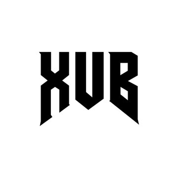 XUB letter logo design for technology company. XUB logo design black and white color combination. XUB logo, XUB vector, XUB design, XUB icon, XUB alphabet. XUB typography logo design.