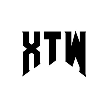 XTW letter logo design for technology company. XTW logo design black and white color combination. XTW logo, XTW vector, XTW design, XTW icon, XTW alphabet. XTW typography logo design.
