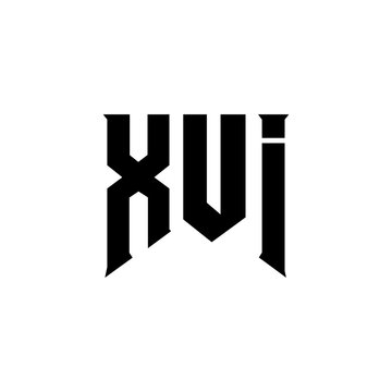 XUI letter logo design for technology company. XUI logo design black and white color combination. XUI logo, XUI vector, XUI design, XUI icon, XUI alphabet. XUI typography logo design.