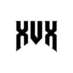 XVX letter logo design for technology company. XVX logo design black and white color combination. XVX logo, XVX vector, XVX design, XVX icon, XVX alphabet. XVX typography logo design.