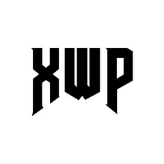 XWP letter logo design for technology company. XWP logo design black and white color combination. XWP logo, XWP vector, XWP design, XWP icon, XWP alphabet. XWP typography logo design.