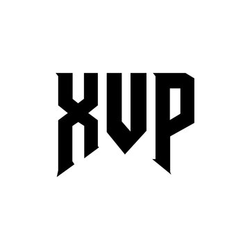 XVP letter logo design for technology company. XVP logo design black and white color combination. XVP logo, XVP vector, XVP design, XVP icon, XVP alphabet. XVP typography logo design.
