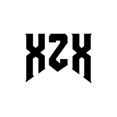 XZX letter logo design for technology company. XZX logo design black and white color combination. XZX logo, XZX vector, XZX design, XZX icon, XZX alphabet. XZX typography logo design.