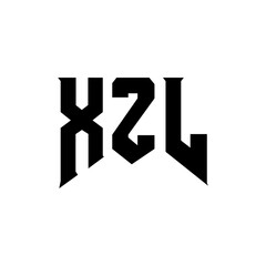XZL letter logo design for technology company. XZL logo design black and white color combination. XZL logo, XZL vector, XZL design, XZL icon, XZL alphabet. XZL typography logo design.
