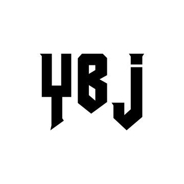 YBJ letter logo design for technology company. YBJ logo design black and white color combination. YBJ logo, YBJ vector, YBJ design, YBJ icon, YBJ alphabet. YBJ typography logo design.