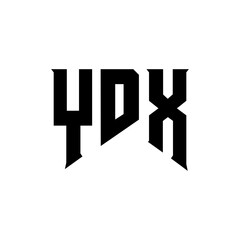 YDX letter logo design for technology company. YDX logo design black and white color combination. YDX logo, YDX vector, YDX design, YDX icon, YDX alphabet. YDX typography logo design.