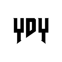 YDY letter logo design for technology company. YDY logo design black and white color combination. YDY logo, YDY vector, YDY design, YDY icon, YDY alphabet. YDY typography logo design.