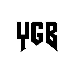 YGB letter logo design for technology company. YGB logo design black and white color combination. YGB logo, YGB vector, YGB design, YGB icon, YGB alphabet. YGB typography logo design.