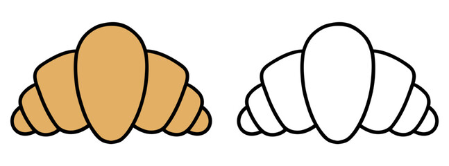 Croissant Illustration Set Isolated On White