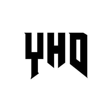 YHD letter logo design for technology company. YHD logo design black and white color combination. YHD logo, YHD vector, YHD design, YHD icon, YHD alphabet. YHD typography logo design.
