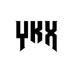 YKX letter logo design for technology company. YKX logo design black and white color combination. YKX logo, YKX vector, YKX design, YKX icon, YKX alphabet. YKX typography logo design.