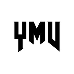 YMV letter logo design for technology company. YMV logo design black and white color combination. YMV logo, YMV vector, YMV design, YMV icon, YMV alphabet. YMV typography logo design.