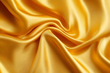 Fototapeta premium Luxurious Golden Silk Fabric Texture, Smooth, Draped, Elegant, Shiny, Soft