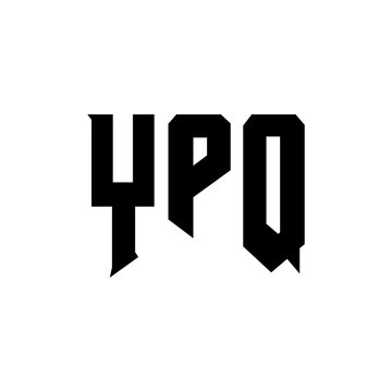 YPQ letter logo design for technology company. YPQ logo design black and white color combination. YPQ logo, YPQ vector, YPQ design, YPQ icon, YPQ alphabet. YPQ typography logo design.