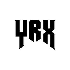 YRX letter logo design for technology company. YRX logo design black and white color combination. YRX logo, YRX vector, YRX design, YRX icon, YRX alphabet. YRX typography logo design.