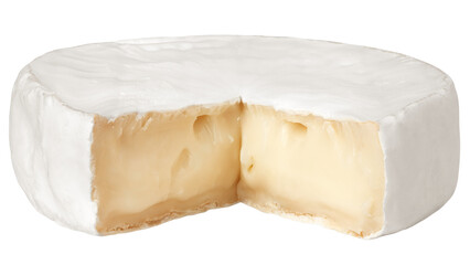 cheese Camembert or Brie, isolated on white background, full depth of field