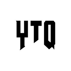 YTQ letter logo design for technology company. YTQ logo design black and white color combination. YTQ logo, YTQ vector, YTQ design, YTQ icon, YTQ alphabet. YTQ typography logo design.