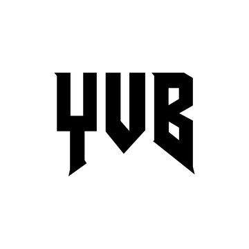 YVB letter logo design for technology company. YVB logo design black and white color combination. YVB logo, YVB vector, YVB design, YVB icon, YVB alphabet. YVB typography logo design.