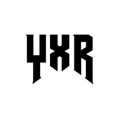 YXR letter logo design for technology company. YXR logo design black and white color combination. YXR logo, YXR vector, YXR design, YXR icon, YXR alphabet. YXR typography logo design.