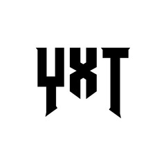 YXT letter logo design for technology company. YXT logo design black and white color combination. YXT logo, YXT vector, YXT design, YXT icon, YXT alphabet. YXT typography logo design.