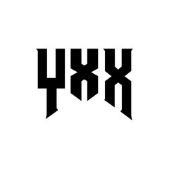 YXX letter logo design for technology company. YXX logo design black and white color combination. YXX logo, YXX vector, YXX design, YXX icon, YXX alphabet. YXX typography logo design.