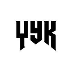 YYK letter logo design for technology company. YYK logo design black and white color combination. YYK logo, YYK vector, YYK design, YYK icon, YYK alphabet. YYK typography logo design.