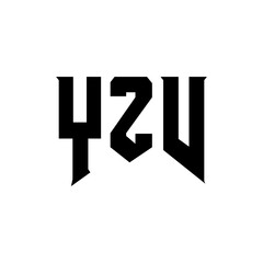 YZV letter logo design for technology company. YZV logo design black and white color combination. YZV logo, YZV vector, YZV design, YZV icon, YZV alphabet. YZV typography logo design.