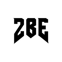 ZBE letter logo design for technology company. ZBE logo design black and white color combination. ZBE logo, ZBE vector, ZBE design, ZBE icon, ZBE alphabet. ZBE typography logo design.