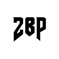 ZBP letter logo design for technology company. ZBP logo design black and white color combination. ZBP logo, ZBP vector, ZBP design, ZBP icon, ZBP alphabet. ZBP typography logo design.