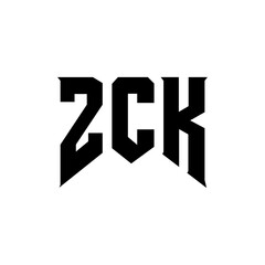 ZCK letter logo design for technology company. ZCK logo design black and white color combination. ZCK logo, ZCK vector, ZCK design, ZCK icon, ZCK alphabet. ZCK typography logo design.