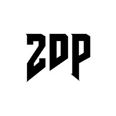ZDP letter logo design for technology company. ZDP logo design black and white color combination. ZDP logo, ZDP vector, ZDP design, ZDP icon, ZDP alphabet. ZDP typography logo design.