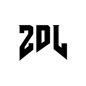 ZDL letter logo design for technology company. ZDL logo design black and white color combination. ZDL logo, ZDL vector, ZDL design, ZDL icon, ZDL alphabet. ZDL typography logo design.