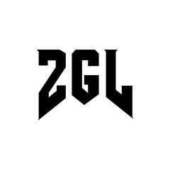 ZGL letter logo design for technology company. ZGL logo design black and white color combination. ZGL logo, ZGL vector, ZGL design, ZGL icon, ZGL alphabet. ZGL typography logo design.