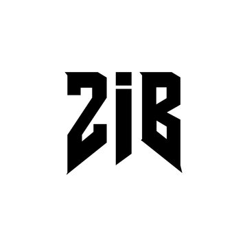 ZIB letter logo design for technology company. ZIB logo design black and white color combination. ZIB logo, ZIB vector, ZIB design, ZIB icon, ZIB alphabet. ZIB typography logo design.