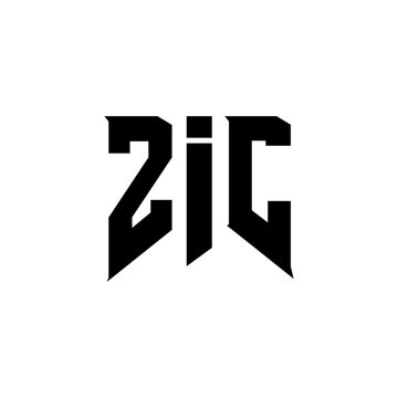 ZIC letter logo design for technology company. ZIC logo design black and white color combination. ZIC logo, ZIC vector, ZIC design, ZIC icon, ZIC alphabet. ZIC typography logo design.