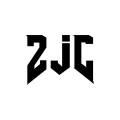 ZJC letter logo design for technology company. ZJC logo design black and white color combination. ZJC logo, ZJC vector, ZJC design, ZJC icon, ZJC alphabet. ZJC typography logo design.