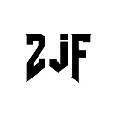 ZJF letter logo design for technology company. ZJF logo design black and white color combination. ZJF logo, ZJF vector, ZJF design, ZJF icon, ZJF alphabet. ZJF typography logo design.
