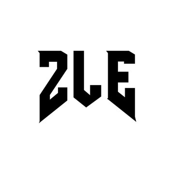 ZLE letter logo design for technology company. ZLE logo design black and white color combination. ZLE logo, ZLE vector, ZLE design, ZLE icon, ZLE alphabet. ZLE typography logo design.