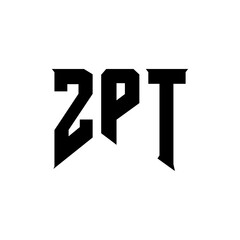 ZPT letter logo design for technology company. ZPT logo design black and white color combination. ZPT logo, ZPT vector, ZPT design, ZPT icon, ZPT alphabet. ZPT typography logo design.